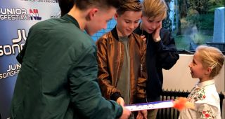 Kinderen bij junior songfestival